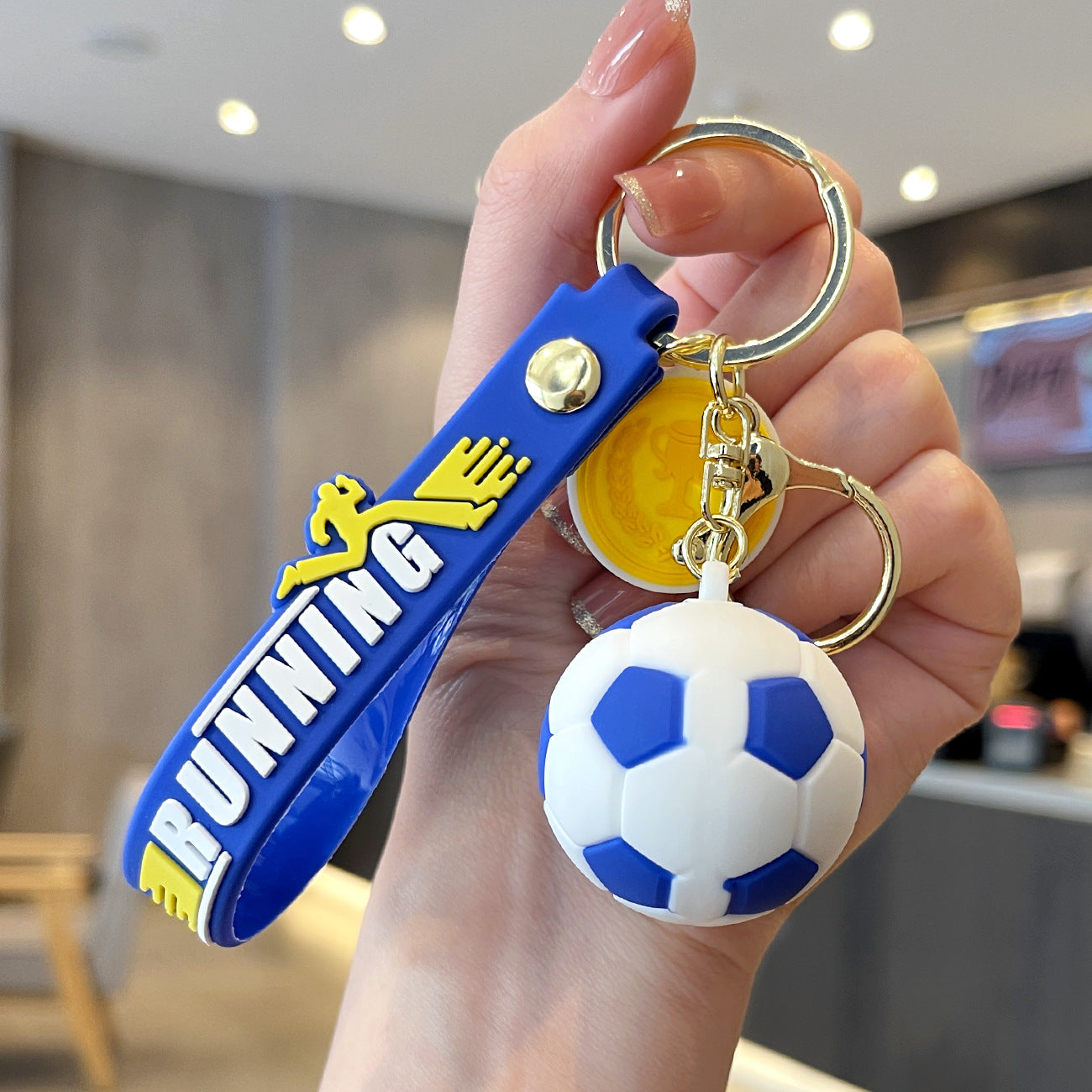 Wholesale Cool Football Silicone Keychain